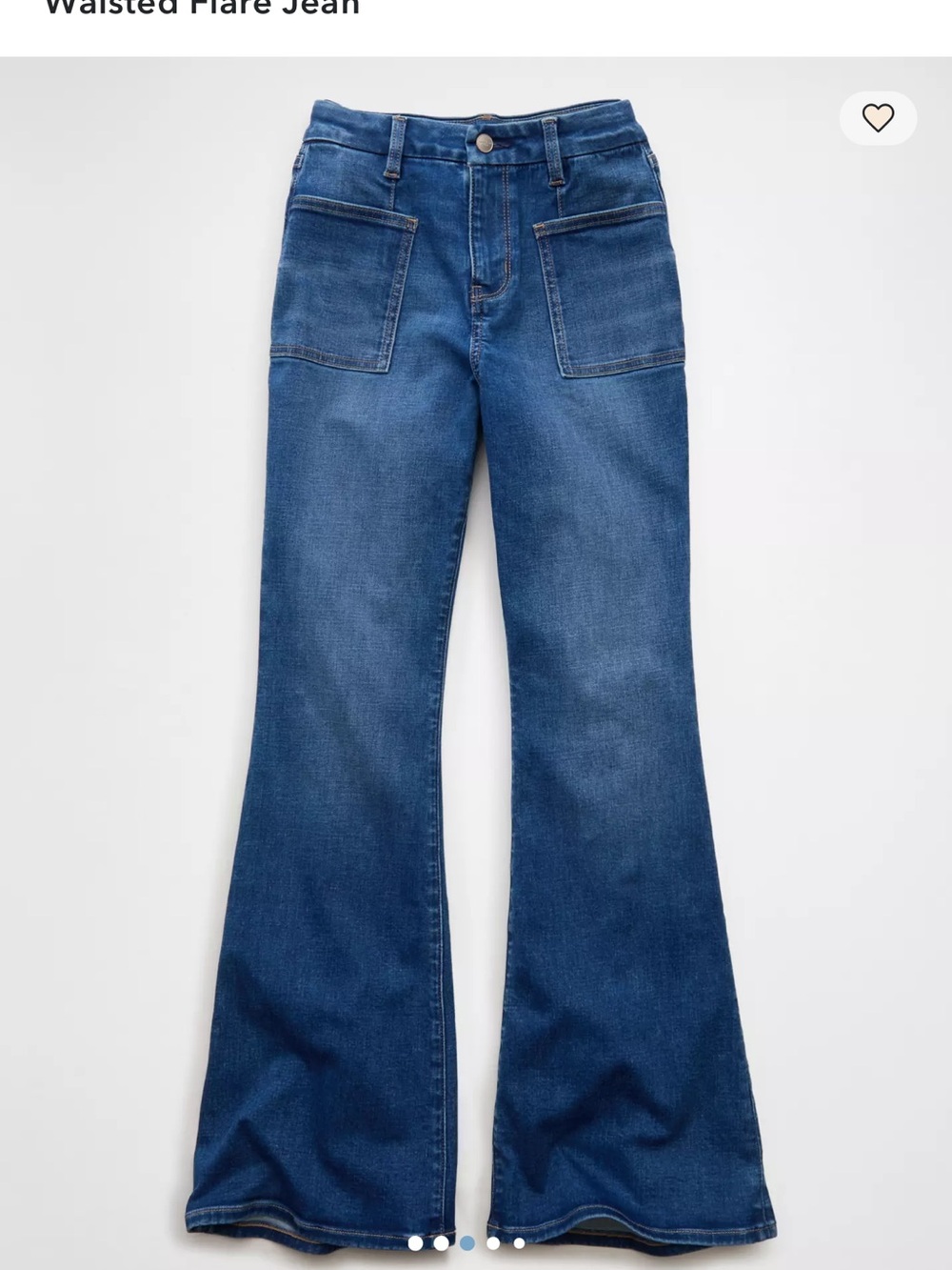 American Eagle Outfitters High-Waisted Flare Jeans - Medium Blue - Picture 4 of 10